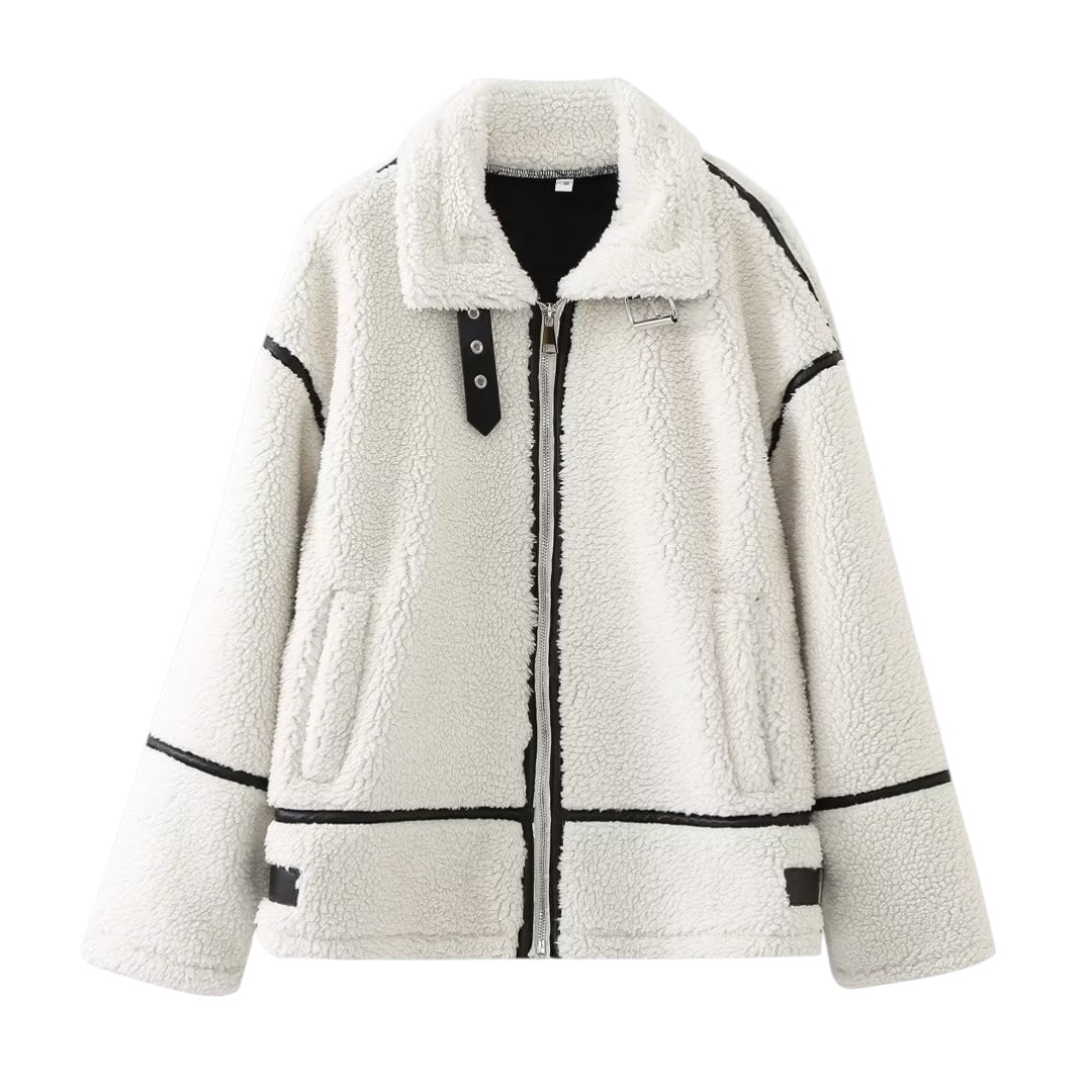 Breslin | Women’s Soft Lamb Wool Lapel Coat