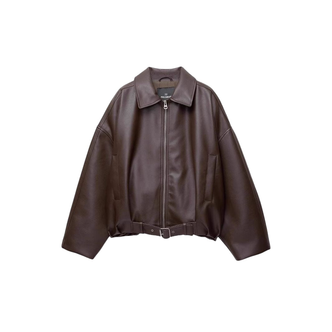 Breslin | Women's All-Year Leather Bomber Jacket