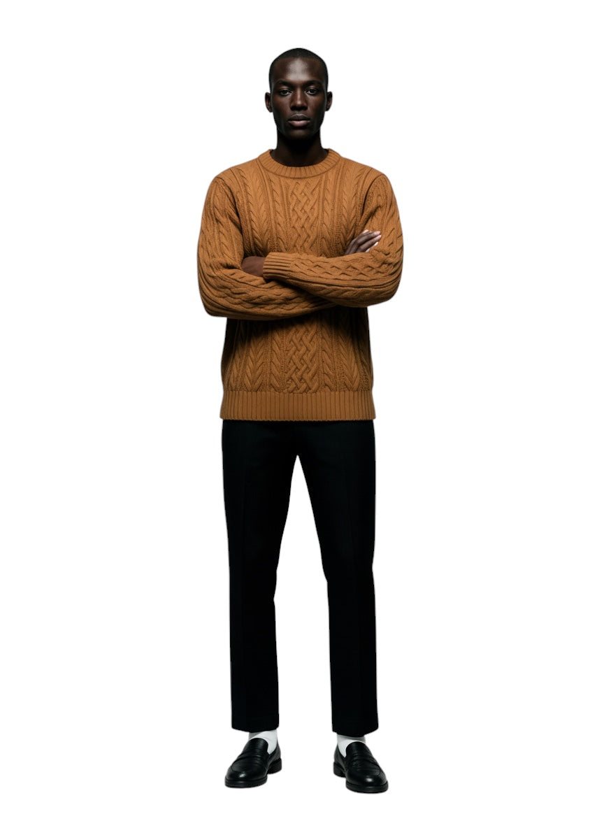 Breslin | Men’s Knitted Jumper – Half-High Collar, Refined Warmth