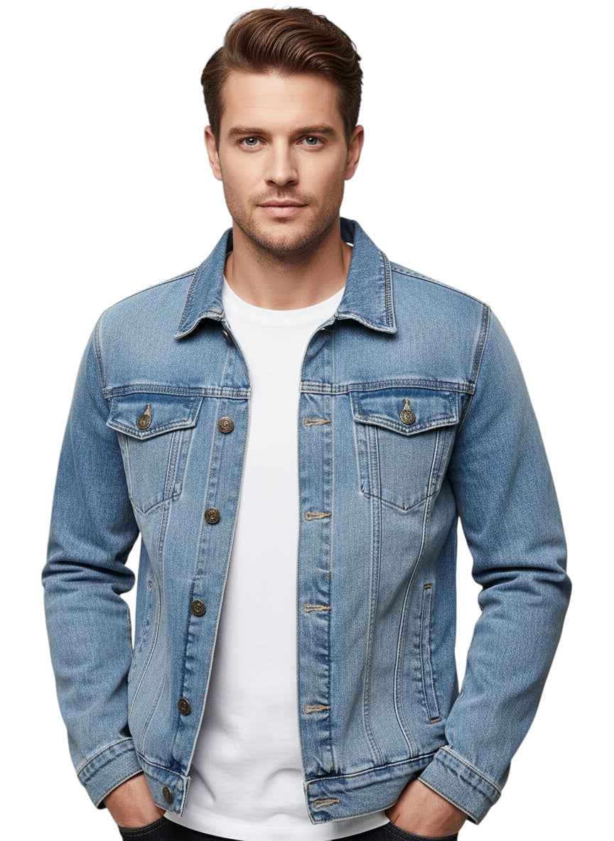 Breslin | Men’s Essential Denim Jacket — Classic, Versatile & Timelessly Cool
