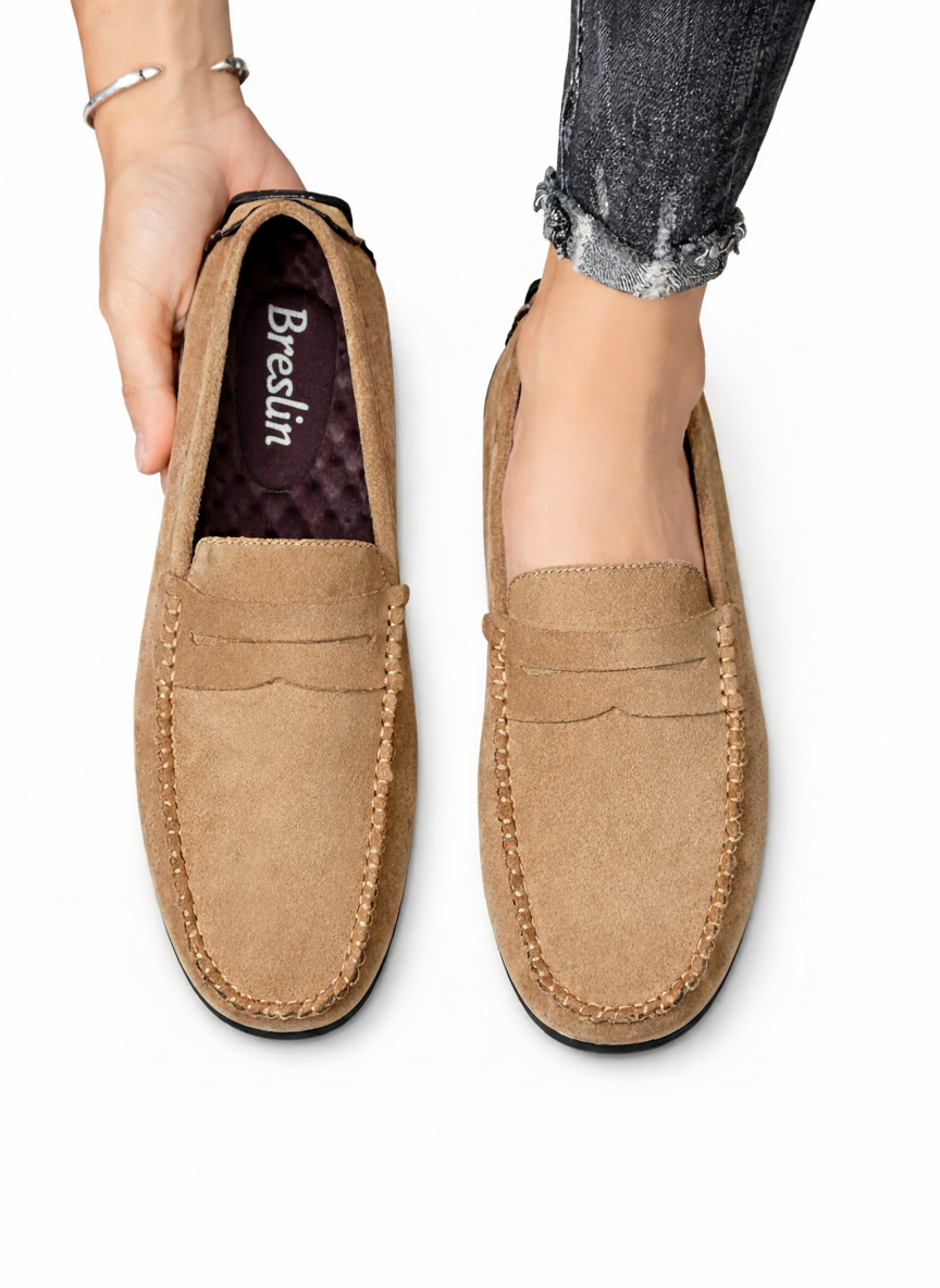 Breslin | Men’s Suede Loafers Non-Slip Comfort Smart Casual
