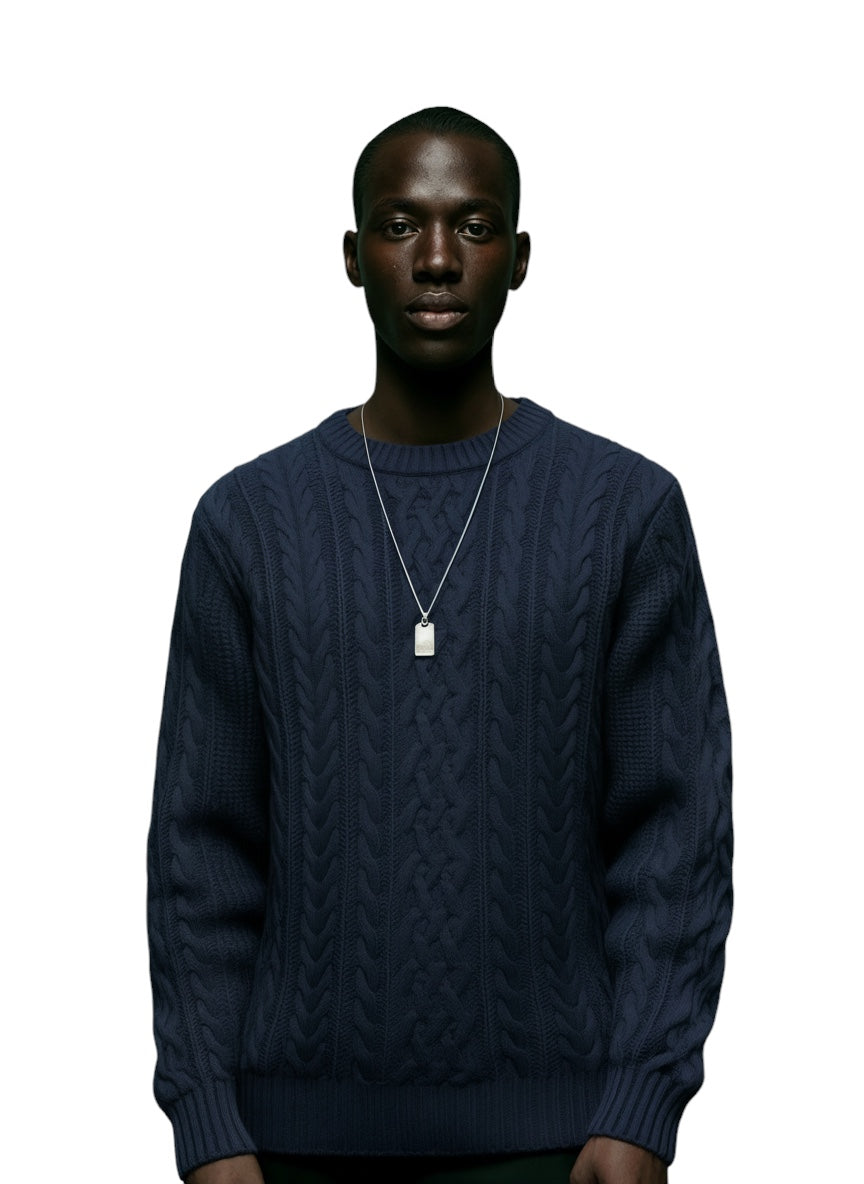 Breslin | Men’s Knitted Jumper – Half-High Collar, Refined Warmth