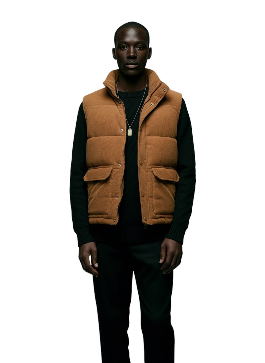 Breslin | Men's Fleece-Lined Gilet – Warmth, Texture & Effortless Style