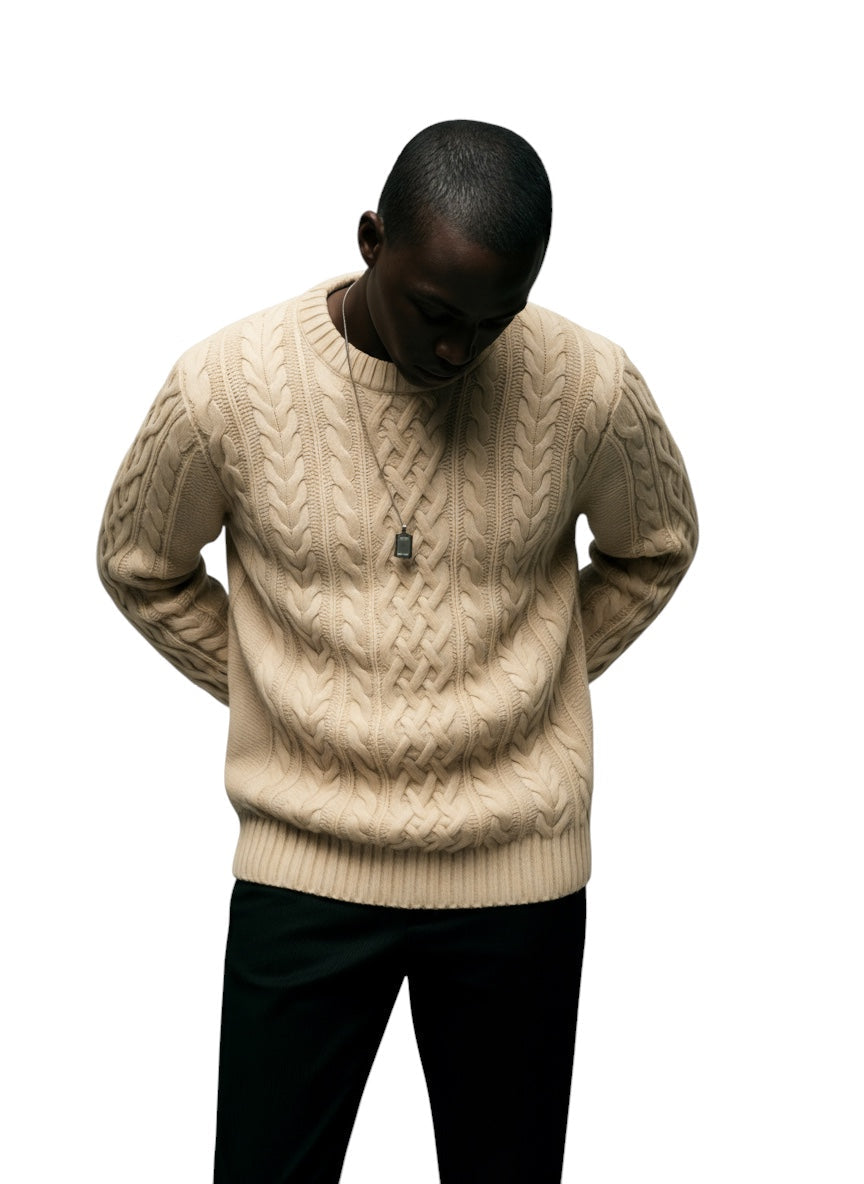 Breslin | Men’s Knitted Jumper – Half-High Collar, Refined Warmth