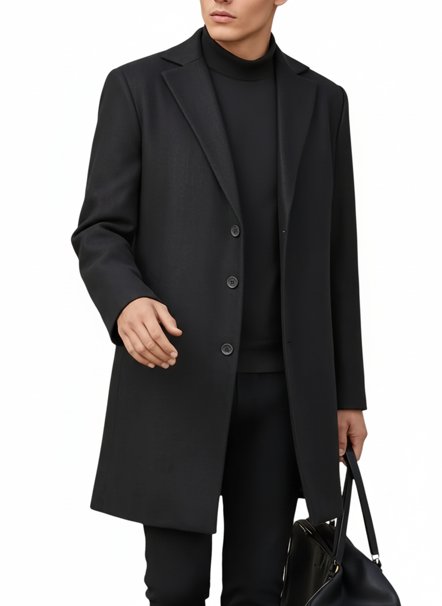 Breslin | Men’s Wool Trench Coat – Sharp Silhouette, Timeless Appeal