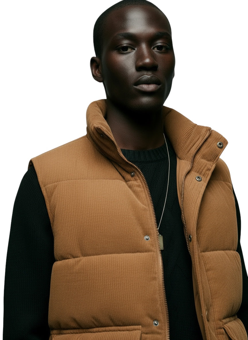 Breslin | Men's Fleece-Lined Gilet – Warmth, Texture & Effortless Style