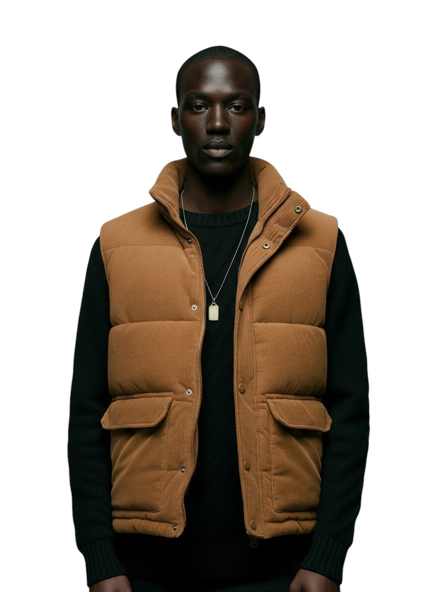 Breslin | Men's Fleece-Lined Gilet – Warmth, Texture & Effortless Style