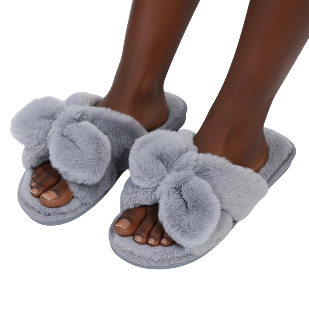Breslin | Women's Cozy Bow Plush Slippers