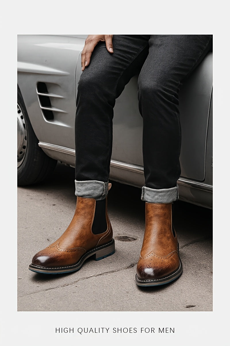 Breslin | Men’s Brogue Chelsea Boots – Classic Craft, Modern Edge