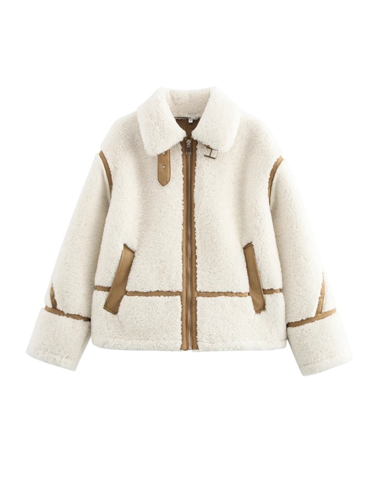 Breslin | Women’s Soft Lamb Wool Lapel Coat