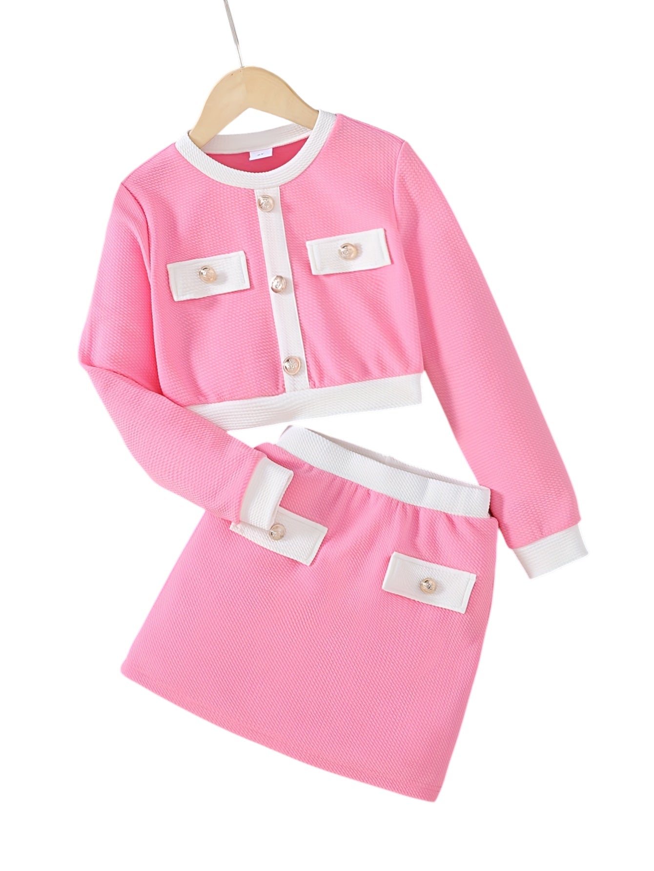 Breslin | Women's French Knit Two Piece Set with Mini Skirt