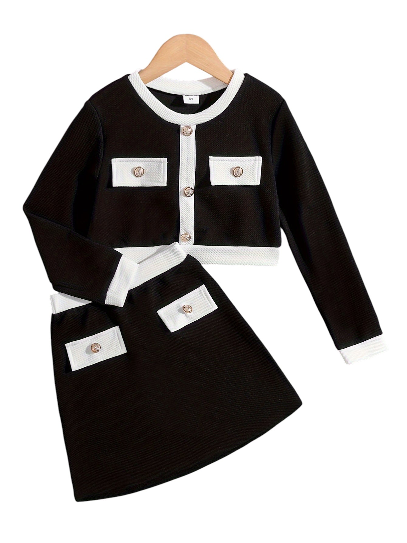 Breslin | Women's French Knit Two Piece Set with Mini Skirt