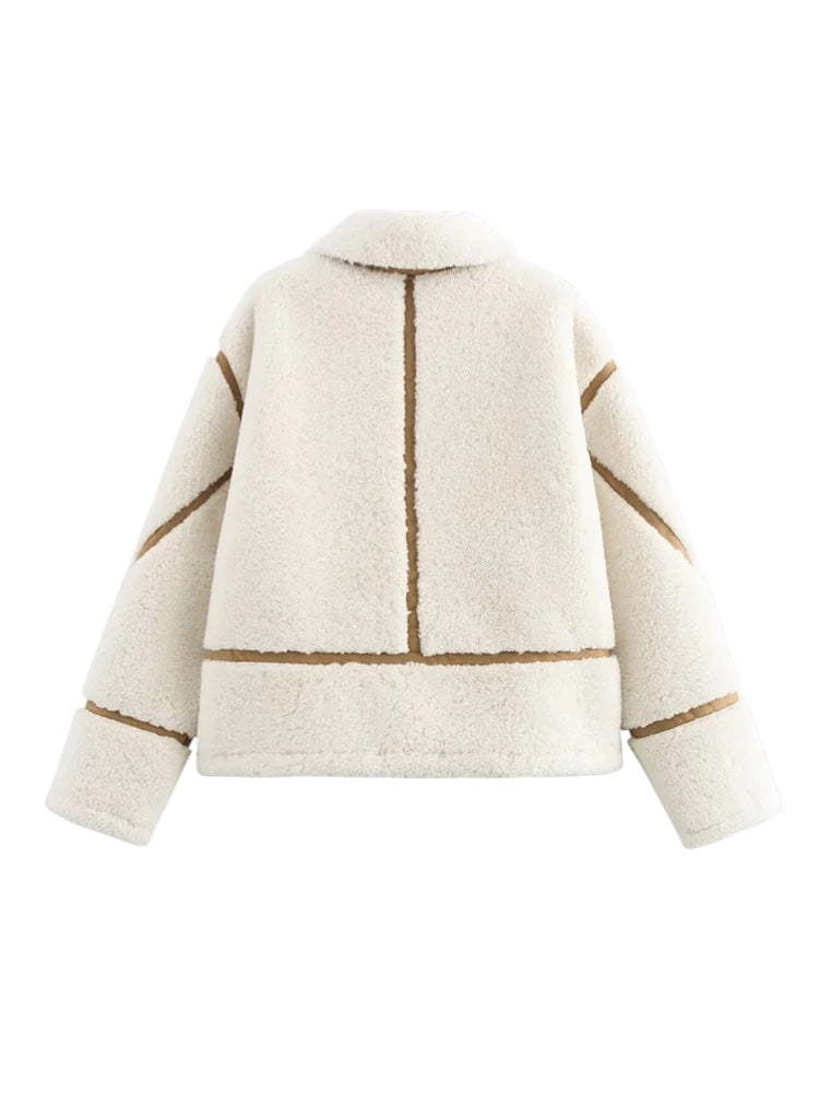 Breslin | Women’s Soft Lamb Wool Lapel Coat