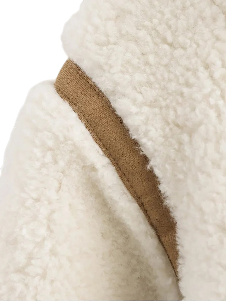 Breslin | Women’s Soft Lamb Wool Lapel Coat