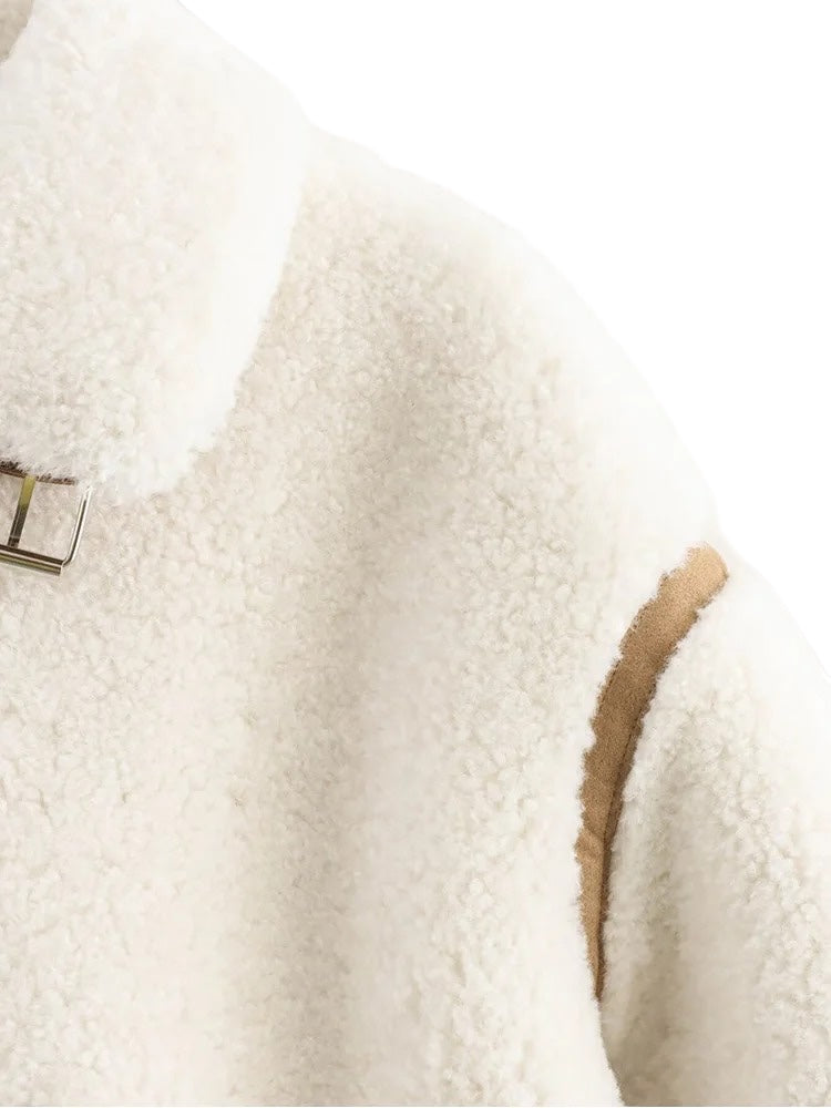 Breslin | Women’s Soft Lamb Wool Lapel Coat